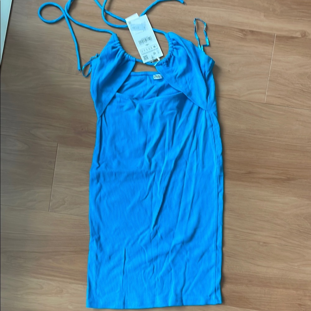 Zara Blue Strappy Dress